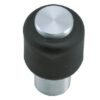 Hochwertiger weicher Möbelknopfgriff aus Aluminiumlegierung und Elastomer, Oberfläche: schwarz, 25 mm (1″), FS-06-S. Elastischer Griffknopf aus Aluminium und Gummi für Schublade, Möbeltür, Küchenschrank und viel mehr, von Sugatsune / LAMP® (Japan) – Bild 3