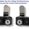 Möbel-Zahlenschloss aus Metall und Plastik mit Grifffunktion, RECHTS, 77 mm (3,1″) 14.08.240. Stabiler Möbel-Zahlenschloss aus Metall und Plastik, schwarz matt, für Holzschrank, Stahlschrank, Schubkasten, Schließfach, von SISO Denmark – Bild 2