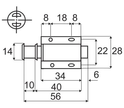 UMAXO® Push-to-Open Türöffner Federschnapper, automatischer magnetischer Touch-Latch Druckschnäpper für Möbel zum Schrauben mit selbstklebendem Gegenstück (runde Form) – Bild 2