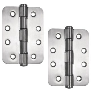 2 Stück hochwertige UMAXO® Edelstahl Tür-Scharniere 102mm, eckige
