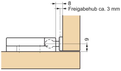 Nicht magnetischer Druckschnäpper MC-37F von SUGATSUNE / Lamp (Japan). Türöffner Federschnapper, automatischer Touch-Latch für Möbel zum Schrauben mit Gegenstück und Schrauben – Bild 3