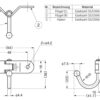Flexibler schwenkbarer Edelstahl-Haken mit Kugel für ebene Fläche, Ecke oder Kante. Edelstahlhaken TZ-360 von Sugatsune / Lamp (Japan) – Bild 5