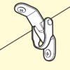 Flexibler schwenkbarer Edelstahl-Haken für ebene Fläche, Ecke oder Kante. DZ-270 von Sugatsune LAMP® / Japan – Bild 6