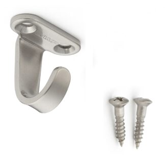 Hochwertiger Haken aus Edelstahl zur Untertischmontage. Edelstahlhaken HJ-20S, HJ-30S und HJ-50S von Sugatsune / LAMP® (Japan) - HJ-20S, 27 mm