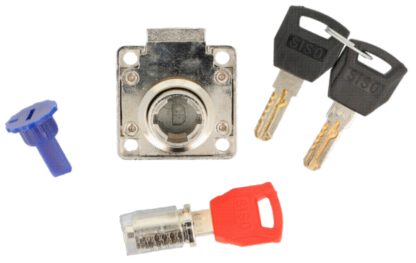 Austauschbarer Wechselkern für SISO Schlösser, verschiedenschließend, inkl. 2 Schlüssel, Oberfläche: vernickelt, 12,4 mm (0,5″), 14.03.310-0. Zylinderkern für SISO Schlösser und viel mehr, von SISO Denmark – Bild 3
