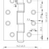 2 Stück hochwertige UMAXO® Edelstahl Tür-Scharniere 102mm, eckige Form, inkl. Schrauben. Türband für schwere Türen. Edelstahlscharnier SUS304 (V2A), Materialstärke 3mm – Bild 3