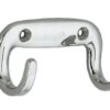 Hochwertiger Doppelhaken, aus massivem rostfreiem Edelstahl, Oberfläche: glänzend poliert, 65 mm (2,6″), EW-65E. Wanddoppelhaken für Garderobe, Badezimmer, Außenbereich, Schwimmbad und viel mehr, von Sugatsune / LAMP® (Japan) – Bild 3
