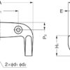 Hochwertiger Doppelhaken, aus massivem rostfreiem Edelstahl, Oberfläche: glänzend poliert, 80 mm (3,2″), EW-80E. Wanddoppelhaken für Garderobe, Badezimmer, Außenbereich, Schwimmbad und viel mehr, von Sugatsune / LAMP® (Japan) – Bild 2