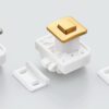 Hochwertiger Druckknopf-Verschluss mit Grifffunktion, aus Messing, Oberfläche: goldfarbig, glänzend poliert, Ausführung: quadratisch, TLP-S-BB-G und TLP-LBM(W). Massiver Druckknopf für Yacht und viel mehr, von Sugatsune / LAMP® (Japan) – Bild 7