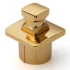 Hochwertiger Druckknopf-Verschluss mit Grifffunktion, aus Messing, Oberfläche: goldfarbig, glänzend poliert, Ausführung: quadratisch, TLP-S-BB-G und TLP-LBM(W). Massiver Druckknopf für Yacht und viel mehr, von Sugatsune / LAMP® (Japan) – Bild 6