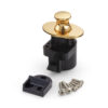 Hochwertiger Druckknopf-Verschluss mit Grifffunktion, aus Zinklegierung (ZDC), Oberfläche: goldfarbig, glänzend poliert, Ausführung: oval, DPL-OV-G. Massiver Druckknopf für Wohnmobil, Boot und viel mehr, von Sugatsune / LAMP® (Japan)