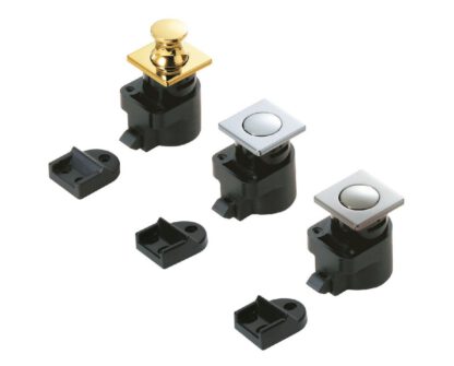 Hochwertiger Druckknopf-Verschluss mit Grifffunktion, aus Zinklegierung (ZDC), Oberfläche: verchromt, Ausführung: quadratisch, DPL-SQ-CR. Massiver Druckknopf für Wohnmobil, Boot und viel mehr, von Sugatsune / LAMP® (Japan) – Bild 8