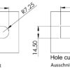 Hochwertiger Druckknopf-Verschluss mit Soft-Close und Grifffunktion, aus Zamak, Oberfläche: Edelstahl Look, Ausführung: rechteckig, 14.03.044-0. Massiver Druckknopf für Wohnwagen, Yacht und viel mehr, von SISO Denmark – Bild 5