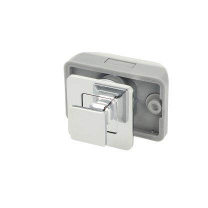 Hochwertiger Druckknopf-Verschluss mit Soft-Close und Grifffunktion, aus Zamak, Oberfläche: vernickelt, Ausführung: quadratisch, 14.03.065-0. Massiver Druckknopf für Wohnwagen, Yacht, Privatflugzeug und viel mehr, von SISO Denmark – Bild 3