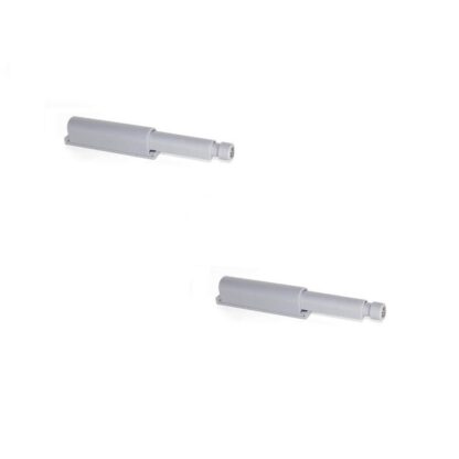 2 Stück eleganter Druckschnäpper, Oberfläche: grau, 62 mm (2-7/16″), Ausführung: magnetisch, 2033921. Stabiler Push-to-open Verschluss für Möbeltüren, Schranktüren, Klappen und vieles mehr, von EMUCA