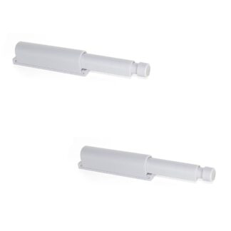 2 Stück eleganter Druckschnäpper, Oberfläche: grau, 62 mm (2-7/16″), Ausführung: nicht magnetisch, 2033821. Stabiler Push-to-open Verschluss für Möbeltüren, Schranktüren, Klappen und vieles mehr, von EMUCA