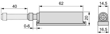 2 Stück eleganter Druckschnäpper, Oberfläche: grau, 62 mm (2-7/16″), Ausführung: nicht magnetisch, 2033821. Stabiler Push-to-open Verschluss für Möbeltüren, Schranktüren, Klappen und vieles mehr, von EMUCA – Bild 2