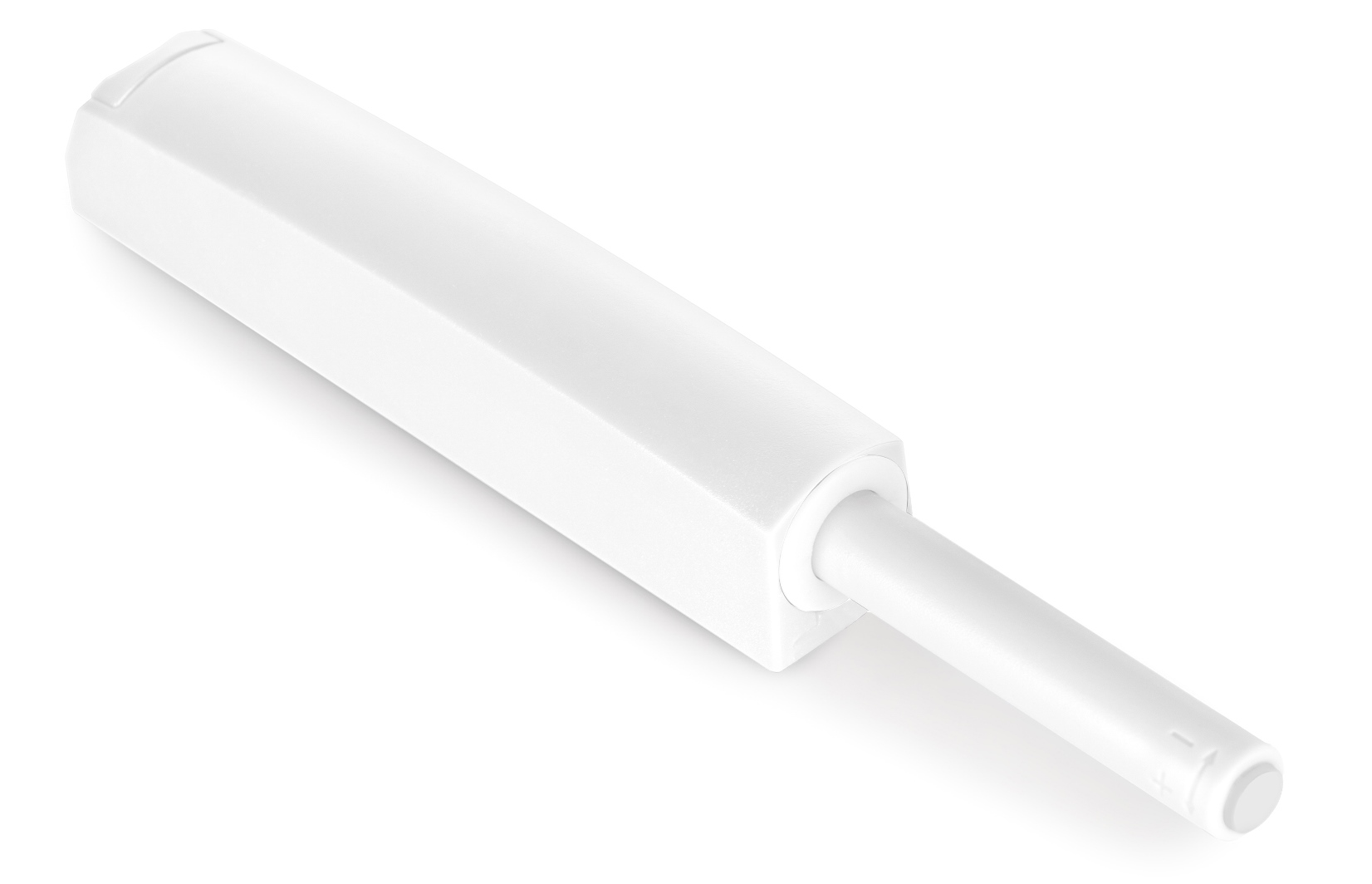 2 Stück eleganter Druckschnäpper mit Montagegehäuse, Oberfläche: weiß, Ausführung: nicht magnetisch, 1900215. Stabiler Push-to-open Türöffner für Möbeltüren, Schranktüren, Klappen und vieles mehr, von EMUCA – Bild 4