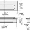 Edelstahl-Griffmuschel SUS304 zum Einstecken, schwarz, 105 mm (4,2″) UT-105. Einsteckbare Edelstahl-Griffmuschel aus rostfreiem Edelstahl V2A, satiniert matt, für Schubladen, Schränke, feuchte Umgebungen, Schiffe, Boote von Sugatsune / LAMP® (Japan) – Bild 2