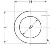Edelstahl-Ringgriff SUS304, 24,5 mm (1″) SD-24S. Edelstahl-Ringgriff aus rostfreiem Edelstahl V2A, satiniert matt, für Edelstahlküche, Badezimmermöbel, Medizinbereich, feuchte Umgebung, Schiff, Wohnmobil, von Sugatsune / LAMP® (Japan) – Bild 2