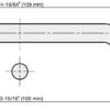 Edelstahl-Türgriff V2A (SUS304), 109 mm (4,3″) H-42-C-2. Hochwertiger Edelstahl-Türgriff aus rostfreiem Edelstahl V2A (SUS304), glänzend poliert, für feuchte Umgebungen, Schiffe, Lebensmittelbereich, Medizinbereich von Sugatsune / LAMP® (Japan) – Bild 2