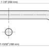 Edelstahl-Türgriff V2A (SUS304), 200 mm (7,9″) H-42-C-5. Hochwertiger Edelstahl-Türgriff aus rostfreiem Edelstahl V2A (SUS304), glänzend poliert, für feuchte Umgebungen, Schiffe, Lebensmittelbereich, Medizinbereich von Sugatsune / LAMP® (Japan) – Bild 2
