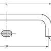 Edelstahl-Türgriff V2A (SUS304), 220 mm (8-11/16″) EC-220M. Hochwertiger massiver Edelstahl-Türgriff aus rostfreiem Edelstahl V2A (SUS304) für feuchte Umgebungen, Schiffe, Lebensmittelbereich, Medizinbereich von Sugatsune / LAMP® (Japan) – Bild 2