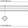 Edelstahl-Türgriff V2A (SUS304), 300 mm (11,9″) H-42-C-7. Hochwertiger Edelstahl-Türgriff aus rostfreiem Edelstahl V2A (SUS304), glänzend poliert, für feuchte Umgebungen, Schiffe, Lebensmittelbereich, Medizinbereich von Sugatsune / LAMP® (Japan) – Bild 2