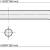 Edelstahl-Türgriff V2A (SUS304), 66 mm (2,6″) H-42-C-8. Hochwertiger Edelstahl-Türgriff aus rostfreiem Edelstahl V2A (SUS304), glänzend poliert, für feuchte Umgebungen, Schiffe, Lebensmittelbereich, Medizinbereich von Sugatsune / LAMP® (Japan) – Bild 2