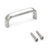 Edelstahl-Türgriff V2A (SUS304), 80 mm (3,2″) EC-80M. Hochwertiger massiver Edelstahl-Türgriff aus rostfreiem Edelstahl V2A (SUS304) für feuchte Umgebungen, Schiffe, Lebensmittelbereich, Medizinbereich von Sugatsune / LAMP® (Japan)