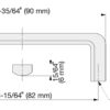 Edelstahl-Türgriff V2A (SUS304), 90 mm (3,6″) FB-90. Hochwertiger massiver Edelstahl-Türgriff aus rostfreiem Edelstahl V2A (SUS304), glänzend poliert, für feuchte Umgebungen, Schiffe, Lebensmittelbereich, Medizinbereich von Sugatsune / LAMP® (Japan) – Bild 2