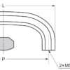 Edelstahlgriff V2A (SUS304), 120 mm (4,8″) XL-CUR120TT. Massiver Edelstahlgriff aus SUS304 (V2A), matt und poliert, für Badezimmermöbel, feuchte Umgebung, Schiff, Wohnwagen, Medizinbereich, Küchenmöbel, von Sugatsune / LAMP® (Japan) – Bild 2