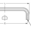 Edelstahlgriff V2A (SUS304), 82 mm (3,3″) XL-CU80TT. Massiver Edelstahlgriff aus SUS304 (V2A), matt und poliert, für Badezimmermöbel, feuchte Umgebung, Schiff, Wohnwagen, Lebensmittelbereich, Medizinbereich, Küchenmöbel, von Sugatsune / LAMP® (Japan) – Bild 2