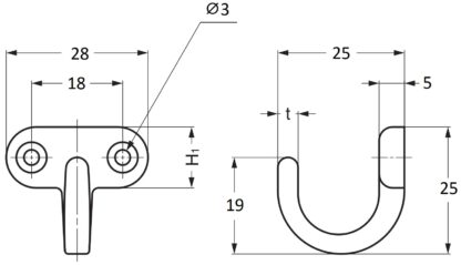 Hochwertiger Edelstahlhaken, aus massivem rostfreiem Edelstahl, Tragkraft: 20 kg, 33 mm (1,3″), EP-40. Edelstahlwandhaken für Garderobe, Badezimmer, Außenbereich, Schwimmbad und viel mehr, von Sugatsune / LAMP® (Japan) – Bild 2