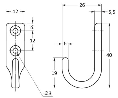 Hochwertiger Edelstahlhaken, aus massivem rostfreiem Edelstahl, Tragkraft: 24 kg, 40 mm (1,6″), EL-25. Edelstahlwandhaken für Garderobe, Badezimmer, Außenbereich, Schwimmbad und viel mehr, von Sugatsune / LAMP® (Japan) – Bild 2