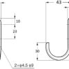 Hochwertiger Edelstahlhaken, aus massivem rostfreiem Edelstahl, Tragkraft: 8 kg, Oberfläche: glänzend poliert, 70 mm (2,8″), XL-HJT70M. Edelstahlwandhaken für Garderobe, Badezimmer, Außenbereich und viel mehr, von Sugatsune / LAMP® (Japan) – Bild 2
