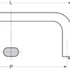Hochwertiger Edelstahlmöbelgriff aus SUS304 (V2A), satiniert matt, 83 mm (3,3″) ECH-75S. Edelstahltürgriff aus SUS304 (V2A), satiniert matt, für Boot, Yacht, Edelstahlküche, Strandhotel, Arztpraxis, Möbel, von Sugatsune / LAMP® (Japan) – Bild 2