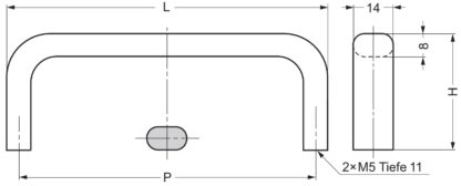 Hochwertiger Edelstahlmöbelgriff aus SUS304 (V2A), satiniert matt, 83 mm (3,3″) ECH-75S. Edelstahltürgriff aus SUS304 (V2A), satiniert matt, für Boot, Yacht, Edelstahlküche, Strandhotel, Arztpraxis, Möbel, von Sugatsune / LAMP® (Japan) – Bild 2