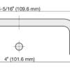 Edelstahlmöbelgriff SUS316, 109,6 mm (4,4″) SWP-640/S. Bügelgriff, aus feinstem korrosionsfreiem Edelstahl V4A (SUS316) für hochwertige Einrichtungen, sowie für den Außenbereich, feuchte, raue und hochkorrosive Umgebungen von Sugatsune / LAMP® (Japan) – Bild 2