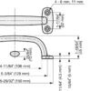 Edelstahlmöbelgriff SUS316, 150 mm (6″) 4LC-150. Griff aus feinstem korrosionsfreiem Edelstahl V4A (SUS316) für hochwertige Einrichtungen, sowie für den Außenbereich, feuchte, raue und hochkorrosive Umgebungen von Sugatsune / LAMP® (Japan) – Bild 2