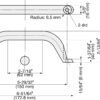 Edelstahlmöbelgriff SUS316, 172,8 mm (6,9″) MG-150. Massiver stabiler Griff aus feinstem korrosionsfreiem Edelstahl V4A (SUS316) für hochwertige Einrichtungen, Außenbereich, feuchte, raue und hochkorrosive Umgebungen von Sugatsune / LAMP® (Japan) – Bild 2