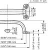 Edelstahlmöbelgriff SUS316, 180 mm (7,1″) 4LC-180. Griff aus feinstem korrosionsfreiem Edelstahl V4A (SUS316) für hochwertige Einrichtungen, sowie für den Außenbereich, feuchte, raue und hochkorrosive Umgebungen von Sugatsune / LAMP® (Japan) – Bild 2