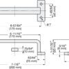 Edelstahlmöbelgriff SUS316, 200 mm (7,9″) FT-200. Massiver stabiler Griff aus feinstem korrosionsfreiem Edelstahl V4A (SUS316) für hochwertige Einrichtungen, Außenbereich, feuchte, raue und hochkorrosive Umgebungen von Sugatsune / LAMP® (Japan) – Bild 2