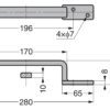 Edelstahlmöbelgriff SUS316, 280 mm (11,1″) FT-S280. Massiver stabiler Griff aus feinstem korrosionsfreiem Edelstahl V4A (SUS316) für hochwertige Einrichtungen, Außenbereich, feuchte, raue und hochkorrosive Umgebungen von Sugatsune / LAMP® (Japan) – Bild 2