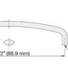 Edelstahlmöbelgriff SUS316, 95,9 mm (3,8″), EK-R635/M und EK-R635/S. Möbelgriff, aus feinstem Edelstahl V4A (SUS316) für hochwertige Einrichtungen, sowie für den Außenbereich, feuchte und raue Umgebungen von Sugatsune / LAMP® (Japan) – Bild 2