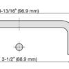 Edelstahlmöbelgriff SUS316, 96,9 mm (3,9″) SWP-635/S. Bügelgriff, aus feinstem korrosionsfreiem Edelstahl V4A (SUS316) für hochwertige Einrichtungen, sowie für den Außenbereich, feuchte, raue und hochkorrosive Umgebungen von Sugatsune / LAMP® (Japan) – Bild 2