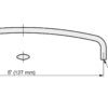 Edelstahlmöbelgriff SUS316, gewölbt, 127 mm (5″), KC-R650/M und KC-R650/S. Möbelgriff, aus feinstem Edelstahl V4A (SUS316) für hochwertige Einrichtungen, sowie für Außenbereich, feuchte und raue Umgebungen von Sugatsune / LAMP® (Japan) – Bild 2