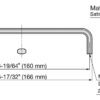 Edelstahlmöbelgriff SUS316, kombinierte matte und glänzende Oberfläche, 166 mm (6,6″), XL-JS165TT. Möbelgriff, aus feinstem Edelstahl V4A (SUS316) für hochwertige Einrichtungen, sowie für Außenbereich, feuchte und raue Umgebungen von Sugatsune / LAMP® (Ja – Bild 2