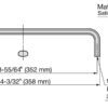 Edelstahlmöbelgriff SUS316, matte und glänzende Oberfläche, 358 mm (14,1″), XL-JS360TT. Möbelgriff, aus feinstem Edelstahl V4A (SUS316) für hochwertige Einrichtungen, sowie für den Außenbereich, feuchte und raue Umgebungen von Sugatsune / LAMP® (Japan) – Bild 2