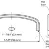 Edelstahlmöbelgriff SUS316, matte und glänzende Oberfläche, 38 mm (1,5″), XL-JSR40TT. Möbelgriff, aus feinstem Edelstahl V4A (SUS316) für hochwertige Einrichtungen, sowie für den Außenbereich, feuchte und raue Umgebungen von Sugatsune / LAMP® (Japan) – Bild 2